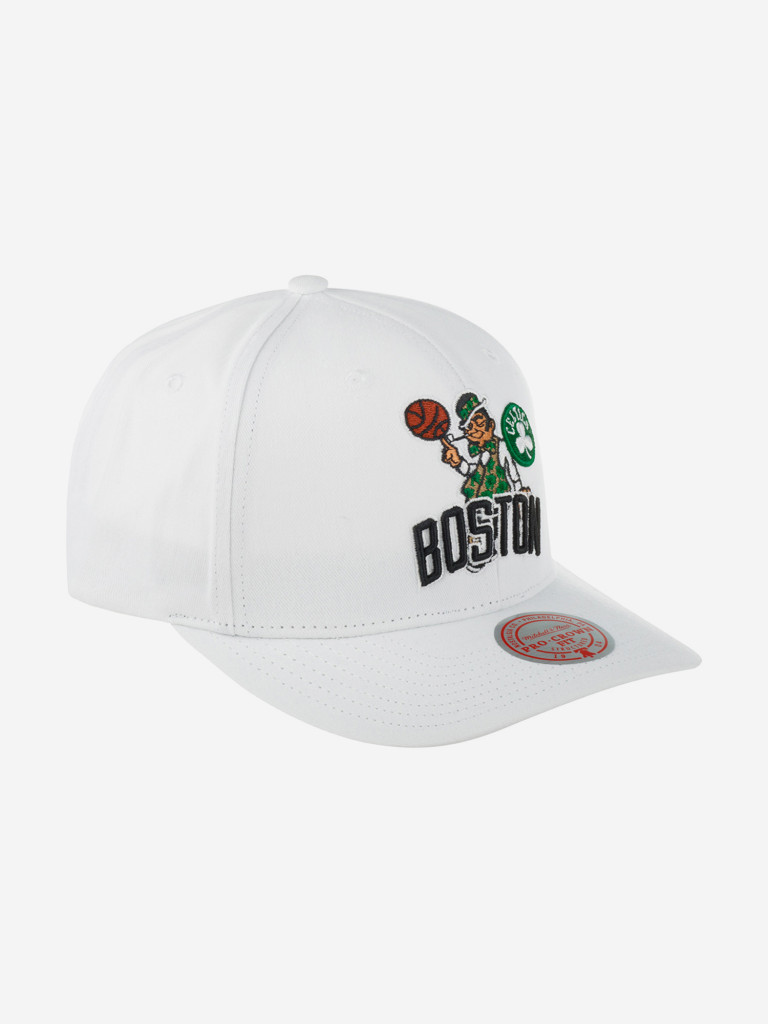 Бейсболка MITCHELL NESS HHSS5717-BCEYYPPPWHIT Boston Celtics NBA