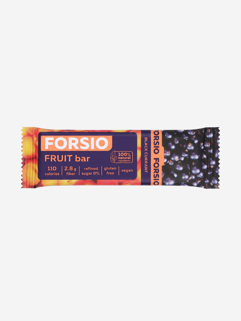 Фруктовый батончик Forsio абрикосовый с черной смородиной, 30 г