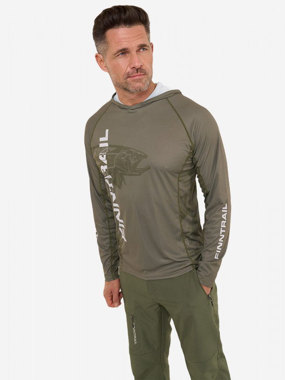 Лонгслив мужской c капюшоном FINNTRAIL Big Fish