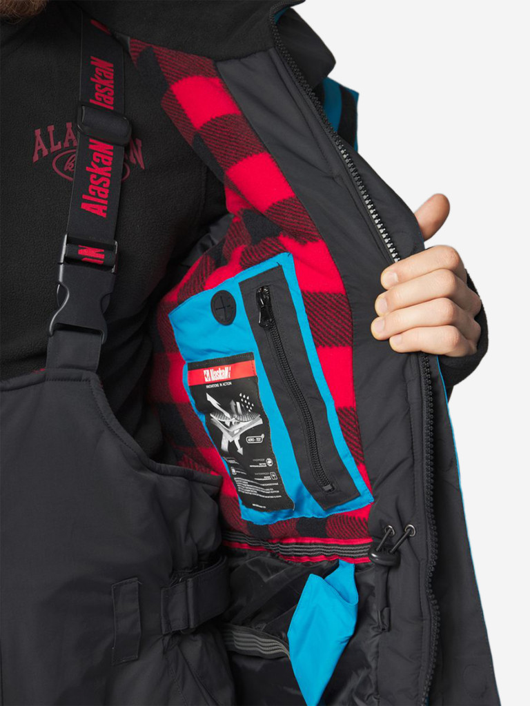 Костюм зимний Alaskan New Polar M синий/черный (куртка+полукомбинезон) для рыбалки и охоты