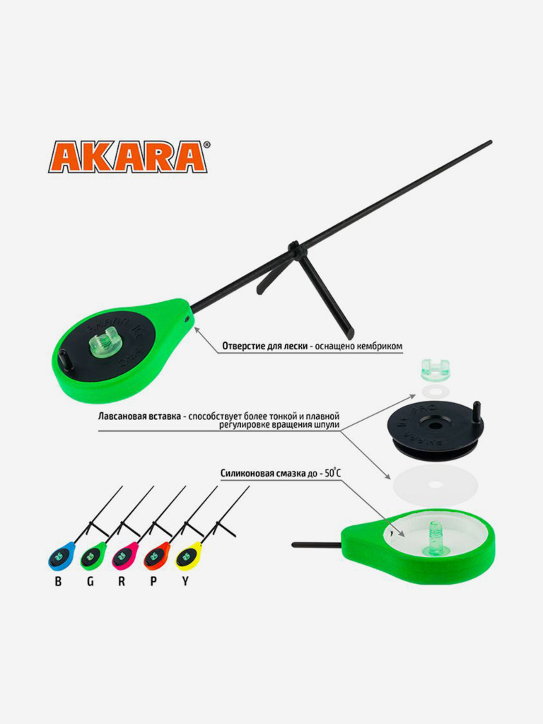Удочка зимняя Akara Sport PK Green