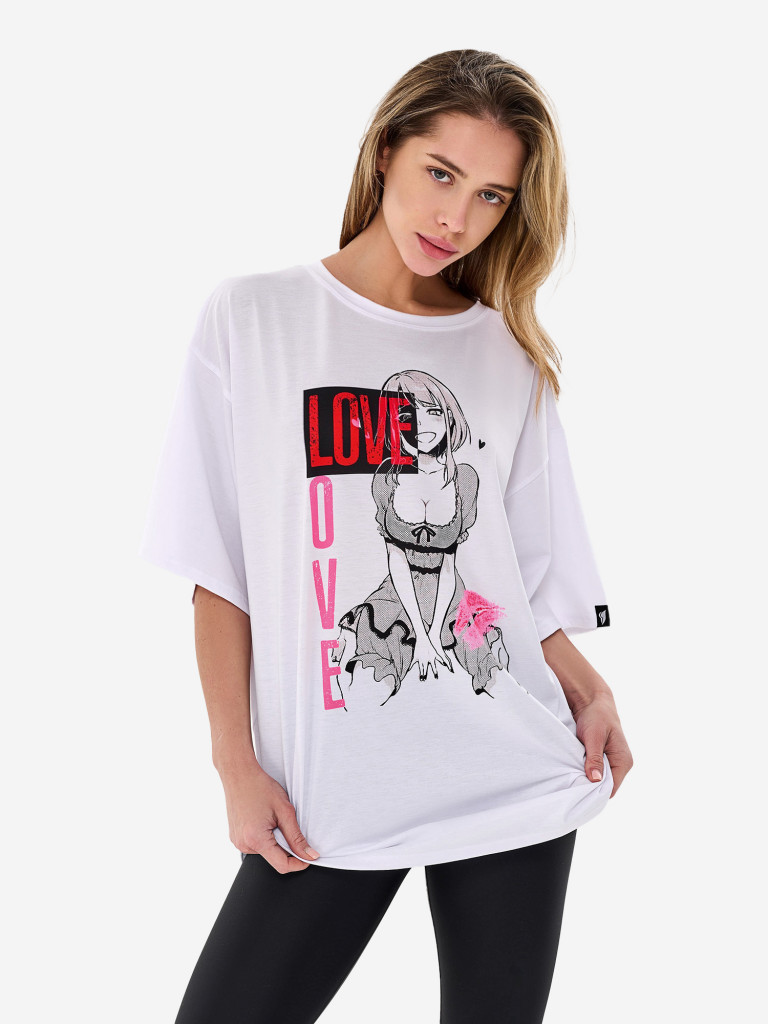 Футболка женская Bona Fashion OVERSIZE T-shirt Anime 