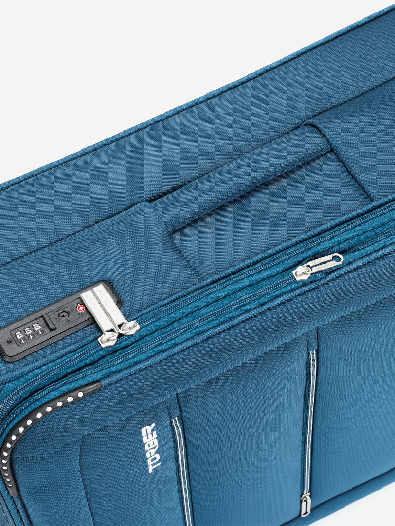 Чемодан TORBER Vivi синий 63 л