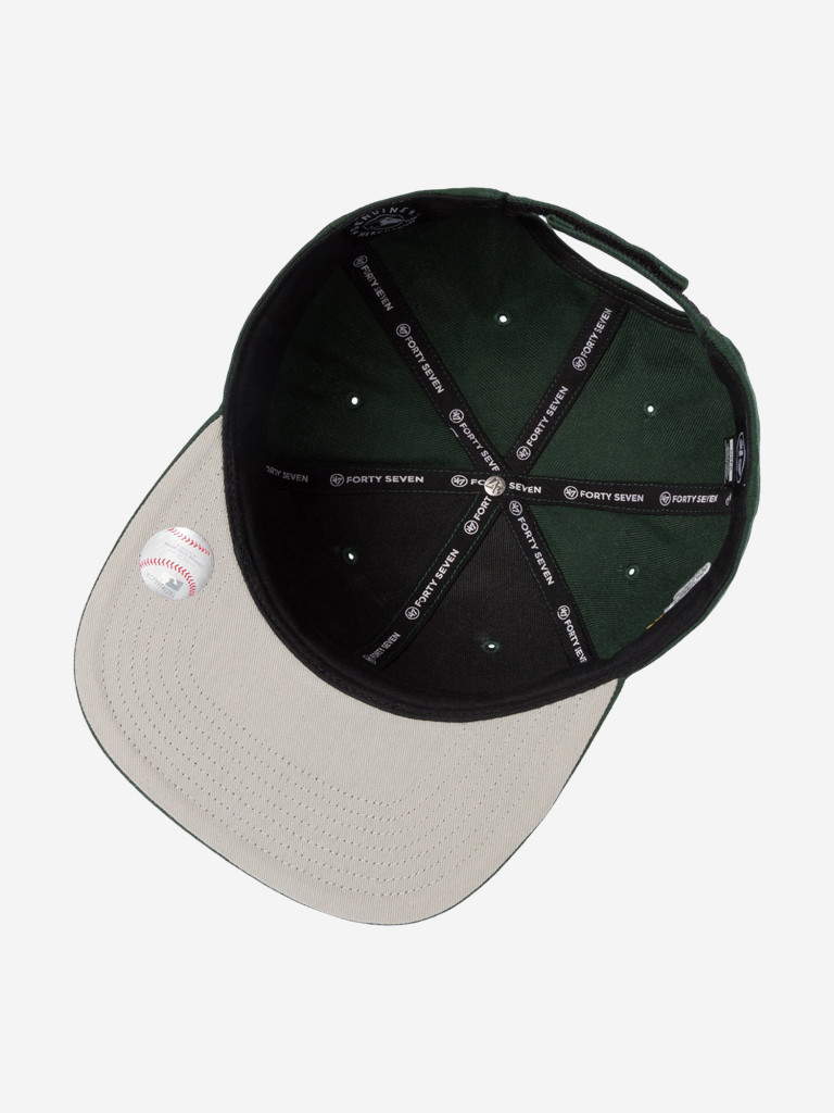 Бейсболка с прямым козырьком 47 BRAND B-SRS18WBP-DGO Oakland Athletics MLB