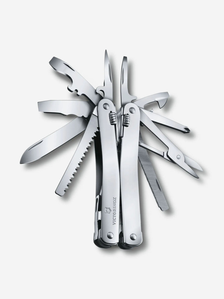 Мультиинструмент складной Victorinox SwissTool Spirit II, 105 мм, 26 функций, кожаный чехол