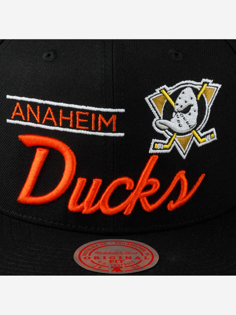 Бейсболка с прямым козырьком MITCHELL NESS 6HSSLD21213-ADUBLCK Anaheim Ducks NHL