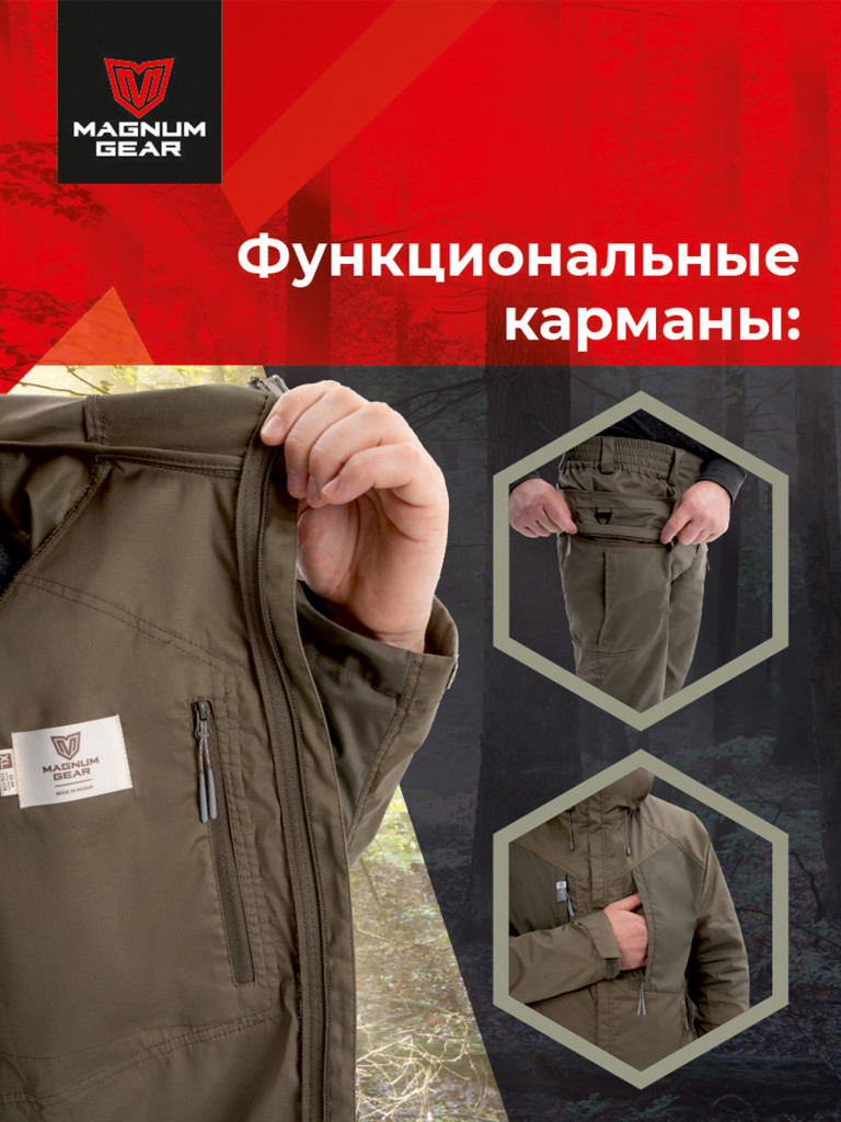 Костюм для рыбалки MAGNUM GEAR ATLAS PRO оливковый