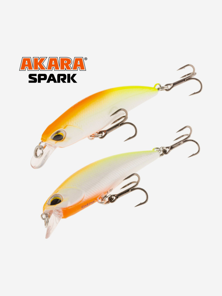 Воблер Akara Spark 50S минноу тонущий на форель, кумжу, окуня, голавля 3,5гр A166