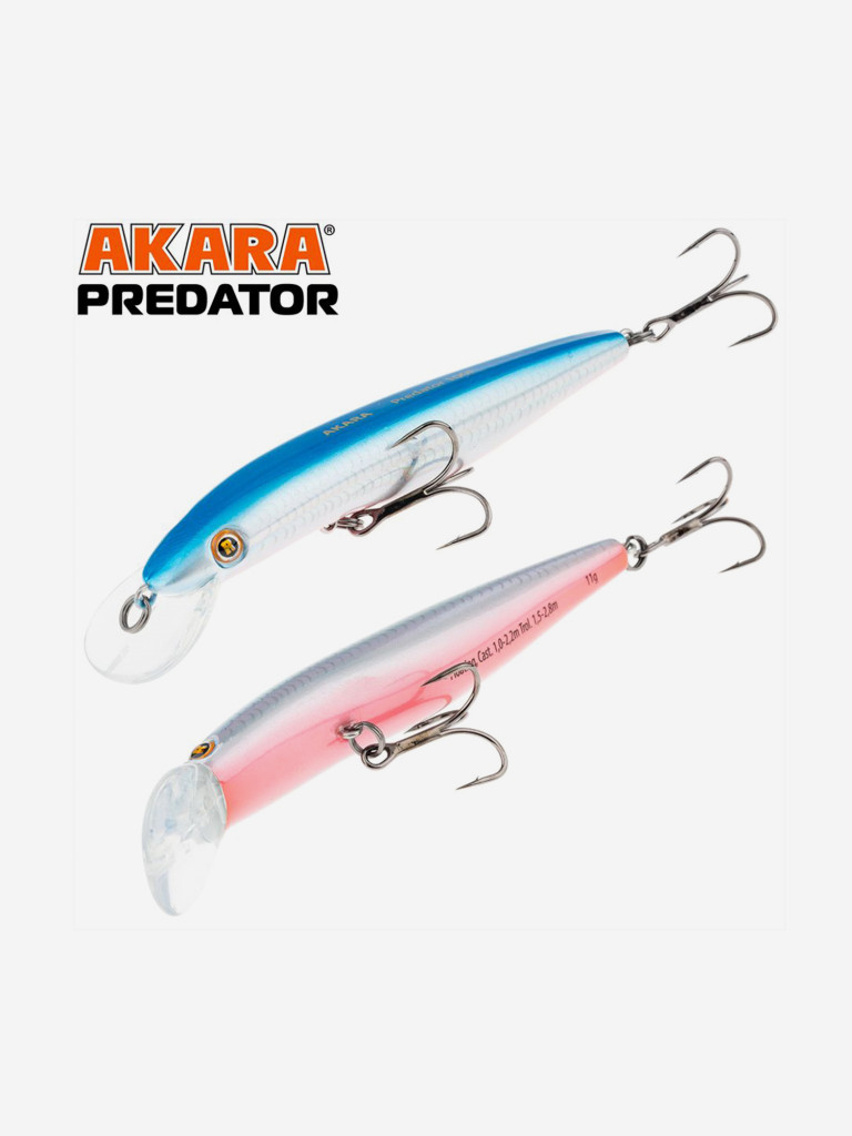 Воблер Akara Predator 100F минноу плавающий на щуку, судака 11гр A63