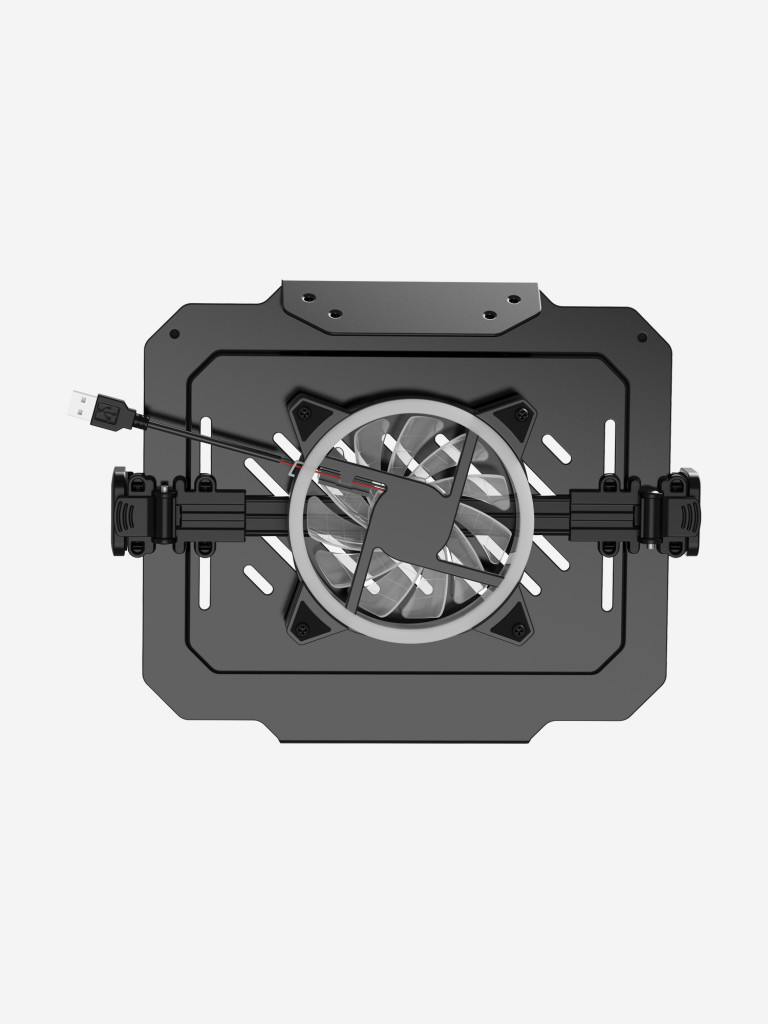 UNITEKI DMN09USB Полка-крепление VESA для ноутбука или планшета раздвижная, на кронштейн, диагональ 12-17 дюймов, с охлаждением и подсветкой RGB