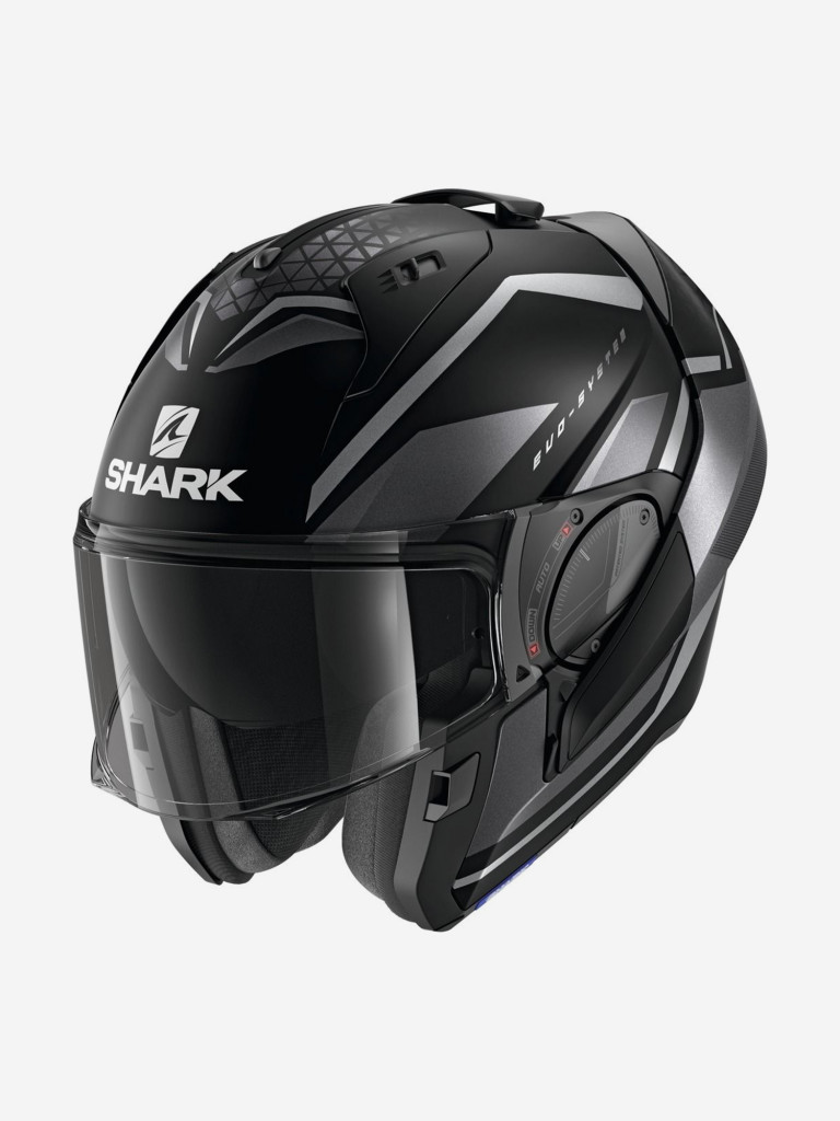Мотошлем трансформер модуляр SHARK EVO ES YARI Mat Black/Antracite/Antracite