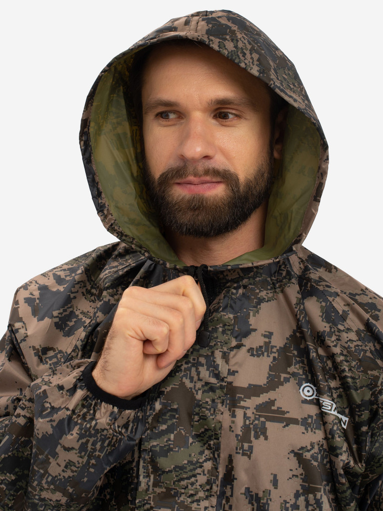 Плащ мужской Huntsman ВВЗ для рыбалки и охоты, ткань таффета PVC 20000 мм вод.ст.