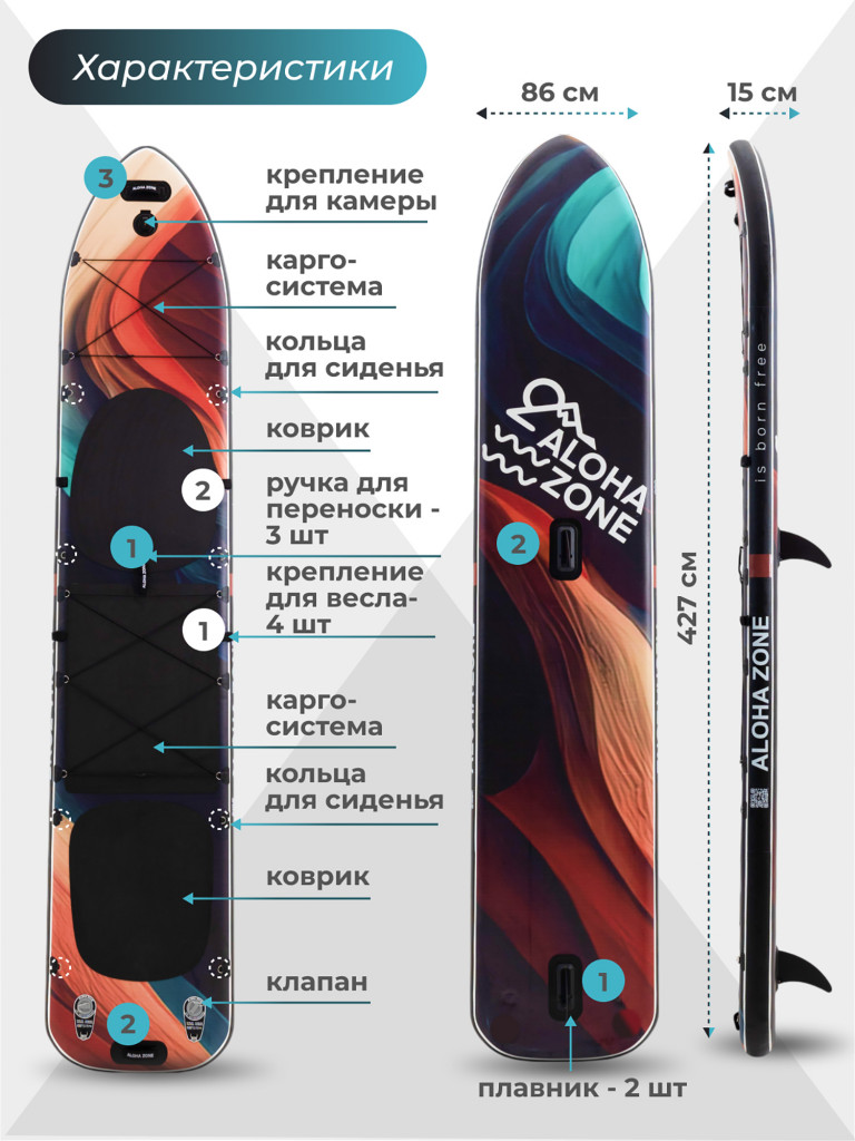 Сапборд Aloha Zone Abstraction 14``