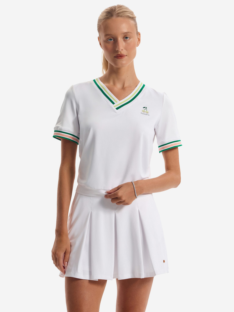 Футболка-поло женское RAQUETA SPORT High-Grade, White and Green