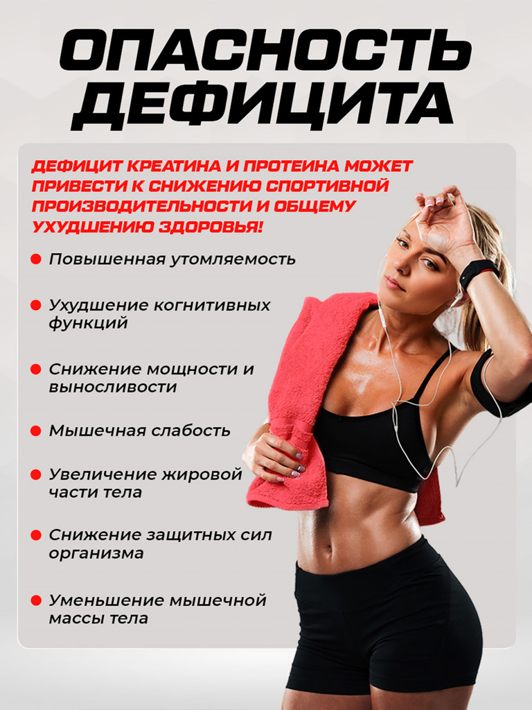 Комбо набор Протеин сывороточный Клубника 900 гр 30 порций + Креатин моногидрат без вкуса 200 гр 40 порций