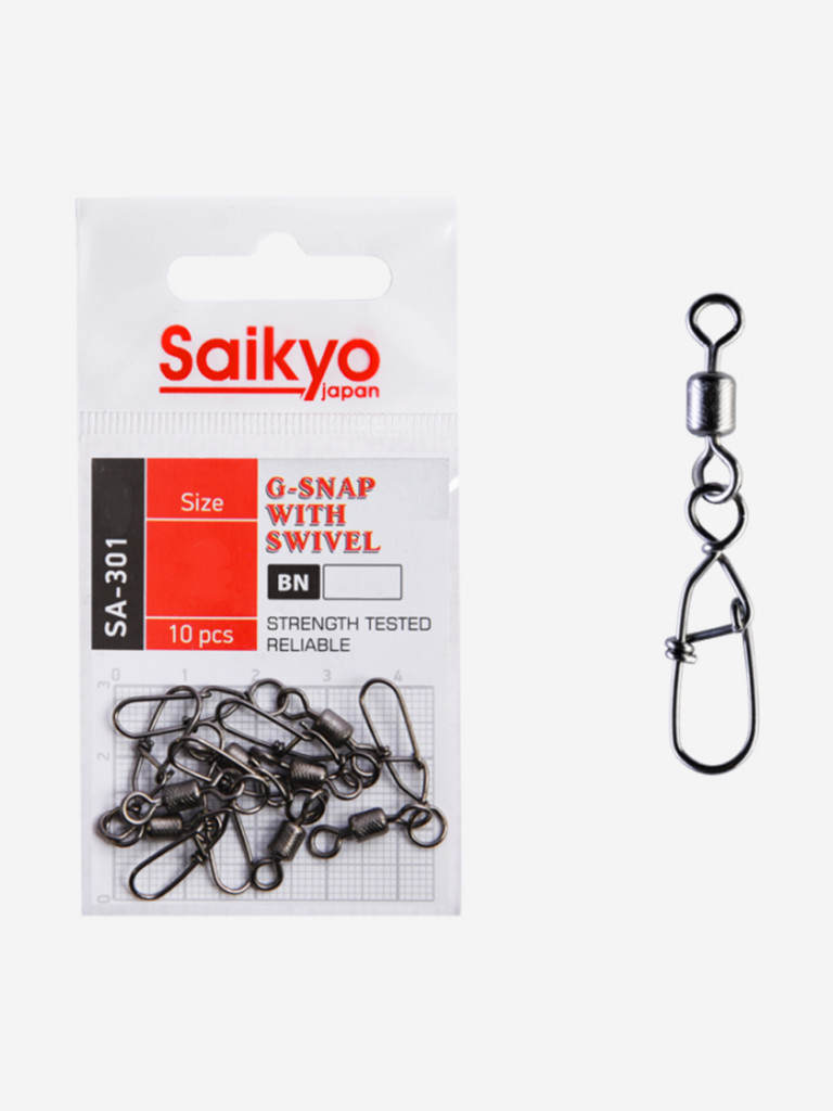 Вертлюг с застежкой Saikyo SA-301 ( 1упк. по 10 шт.)