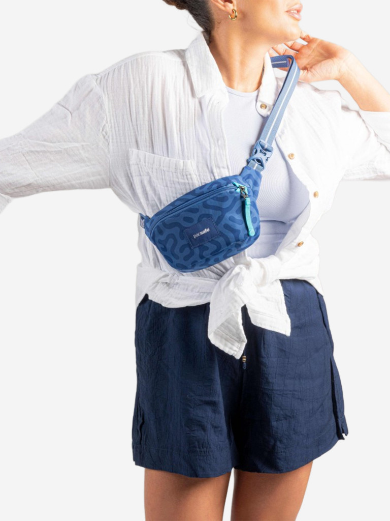 Сумка слинг антивор Pacsafe GO Micro Sling, Cerulean Blue, 1 л.