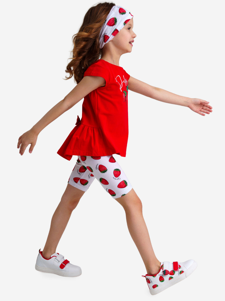 Комплект для девочек: легинсы укороченные, футболка PlayToday