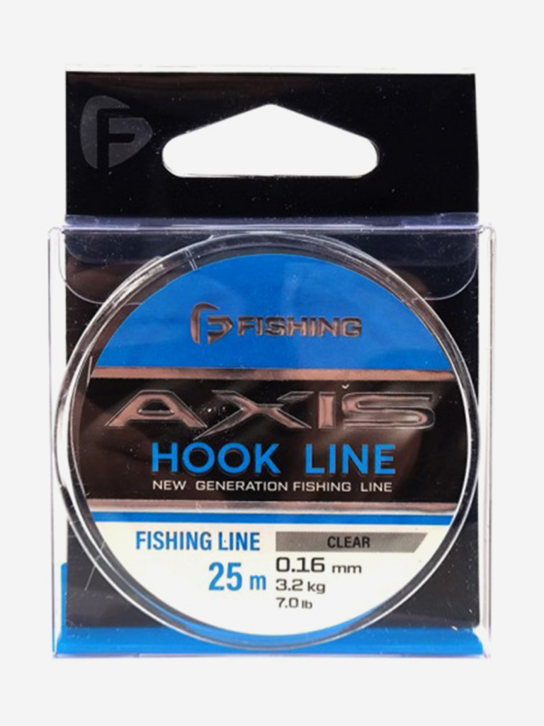 Леска F-FISHING Axis Hook Line Clear 25м 0,16мм 3,2кг 7lb
