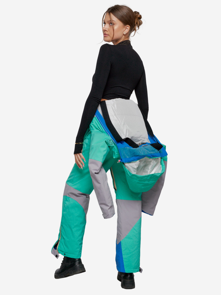 Горнолыжный комбинезон женский зимний бирюзового цвета 2320