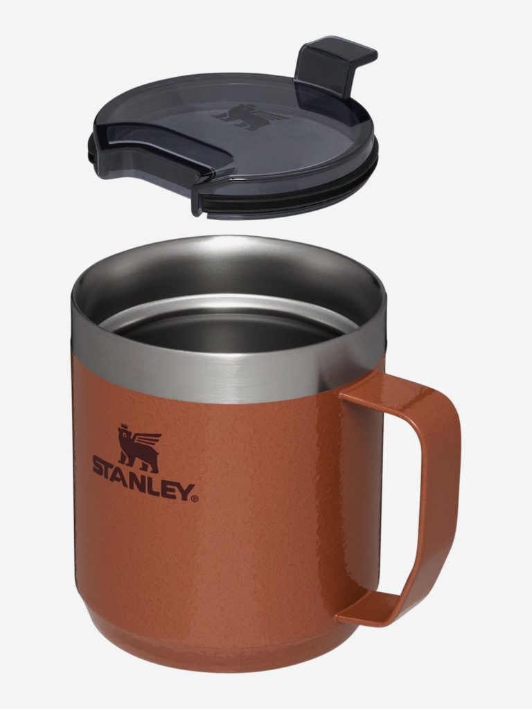 Термокружка Stanley Classic, 350 мл, оранжевая, с ручкой и крышкой