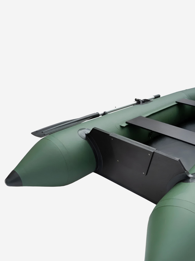 Лодка ПВХ надувная под мотор Yukona 280 TL двухместная для рыбалки, зеленая