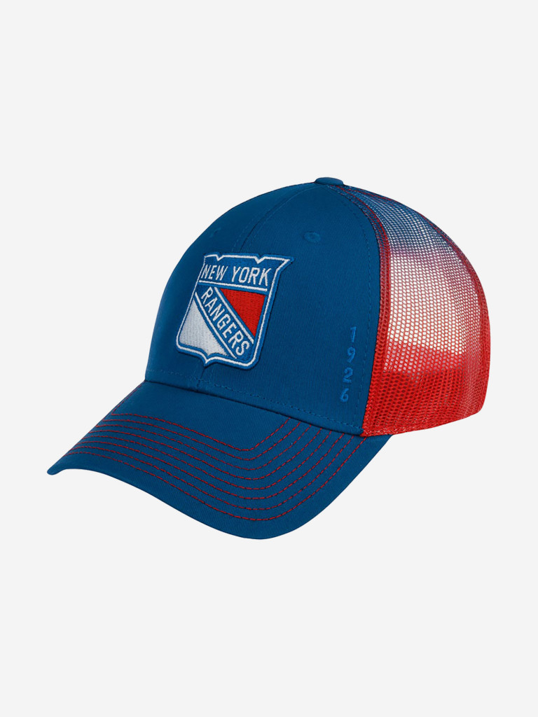 Бейсболка с сеточкой AMERICAN NEEDLE 44612A-NYR New York Rangers Cross Fade NHL (синий)