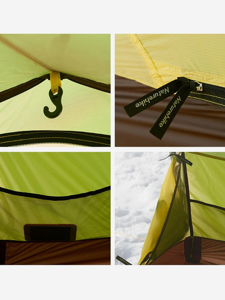 Палатка 3-местная Naturehike Opalus 3, нейлон 20 D, футпринт, зеленая