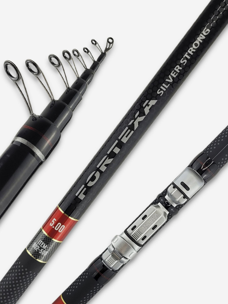 Удилище с кольцами Kaida FORTEXA SILVER STRONG 600 6м