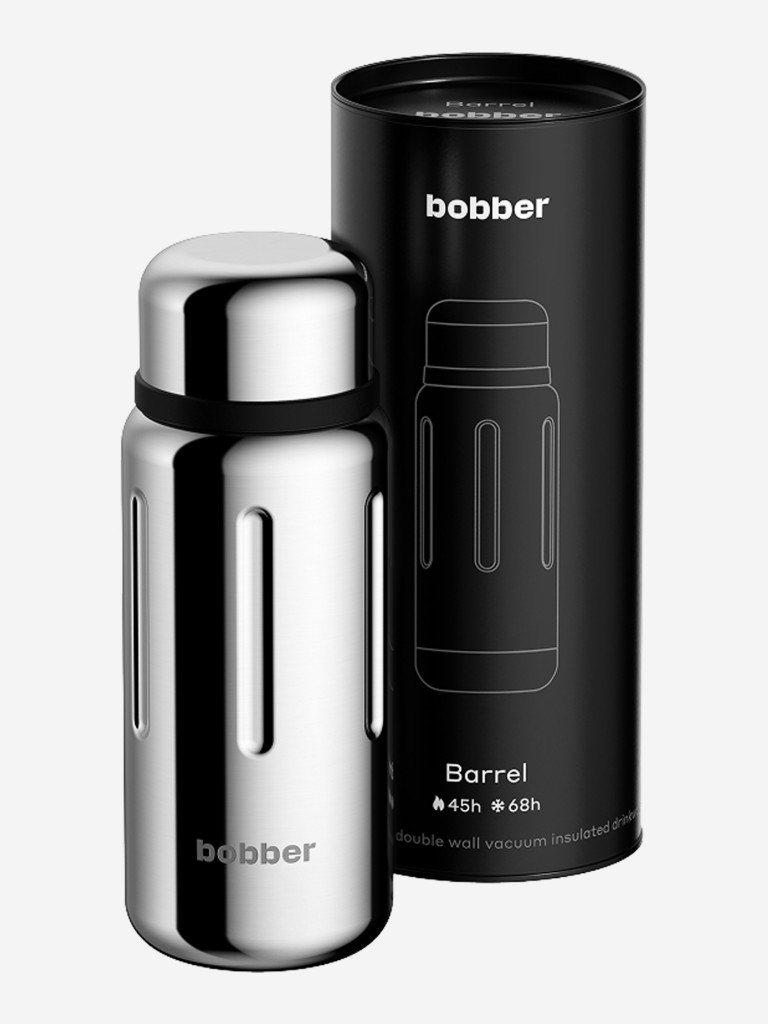 Термос вакуумный BOBBER Barrel 1,36 л с широким горлом и ситечком, тепло до 45 часов, зеркальный