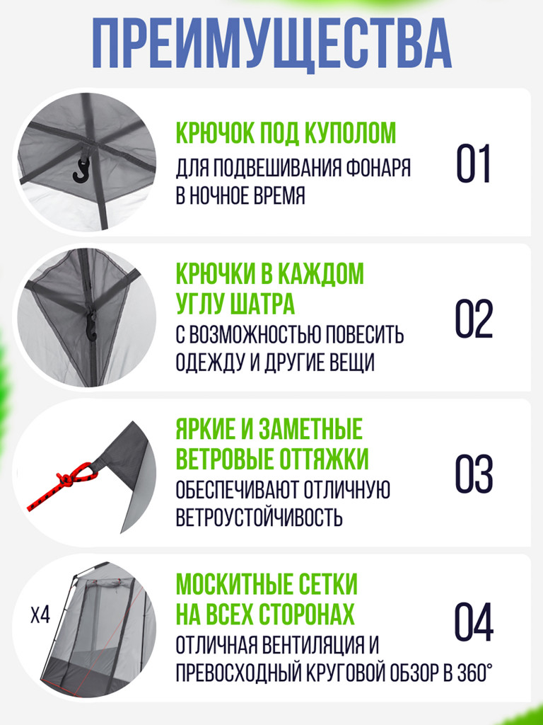 Шатер с москитными сетками Trek Planet Dinner Tent