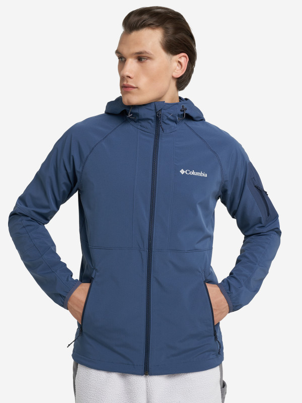 Куртка мужская Columbia Tall Heights Hooded Softshell чёрный цвет — купить за 9999 руб., отзывы в интернет-магазине Спортмастер