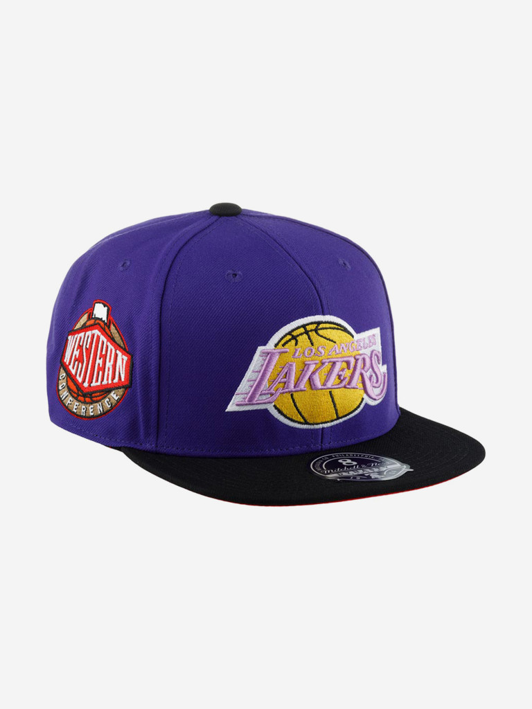 Бейсболка с прямым козырьком MITCHELL NESS 6HSFSH22051-LALPURP Los Angeles Lakers NBA