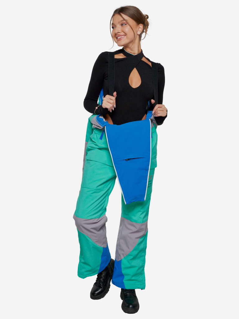 Горнолыжный комбинезон женский зимний бирюзового цвета 2320