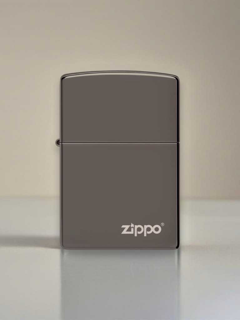 Зажигалка бензиновая ZIPPO 150ZL Classic Logo Black Ice