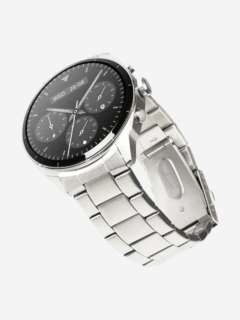Умные часы TTEC Tempus Pro S 45mm Round Aluminium Case Smartwatch в круглом алюминиевом корпусе с AMOLED-экраном. Цвет: металлик