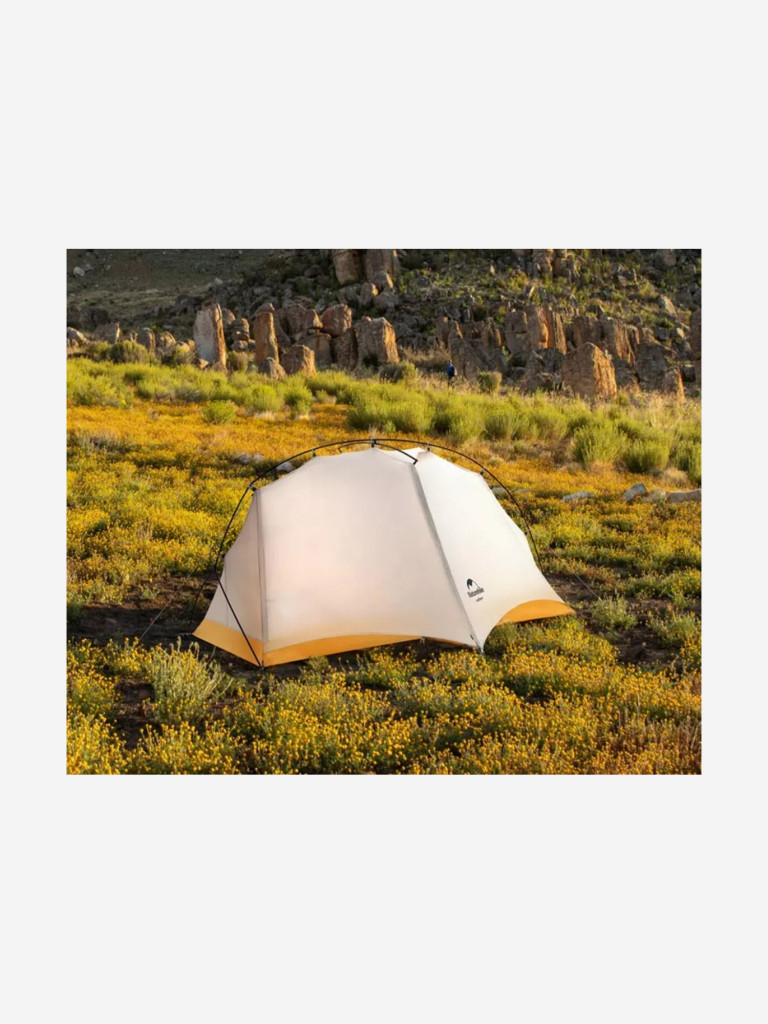 Палатка Naturehike Cloud Trace 1-местная, алюминиевый каркас, серо-желтый