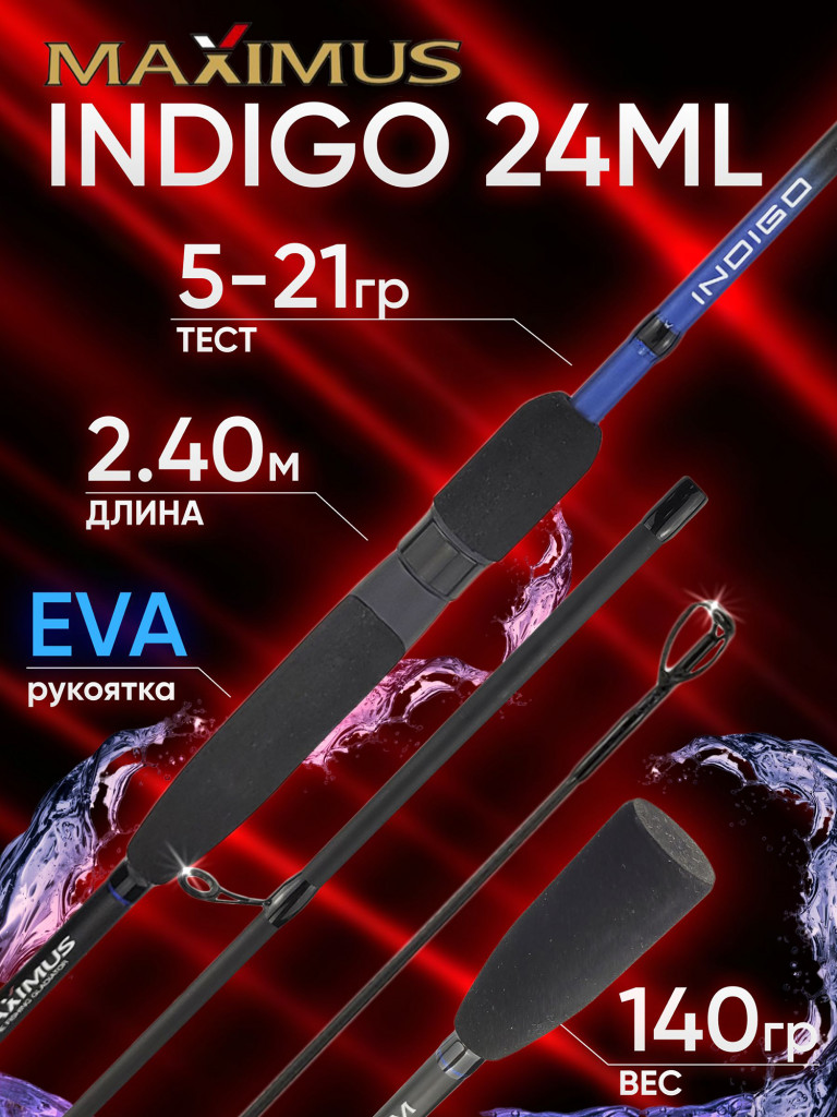 Спиннинг Maximus INDIGO 24ML 2.40м 5-21гр