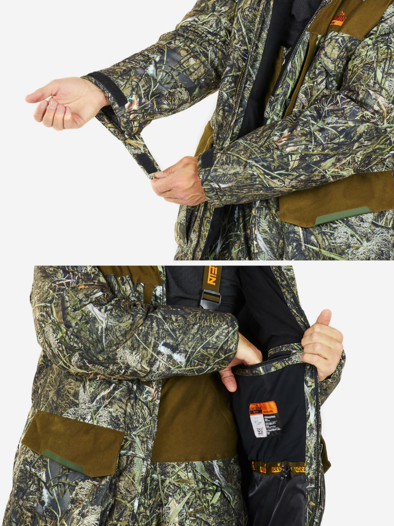 Костюм зимний Norfin BOAR CAMO (куртка+полукомбинезон) для рыбалки и охоты
