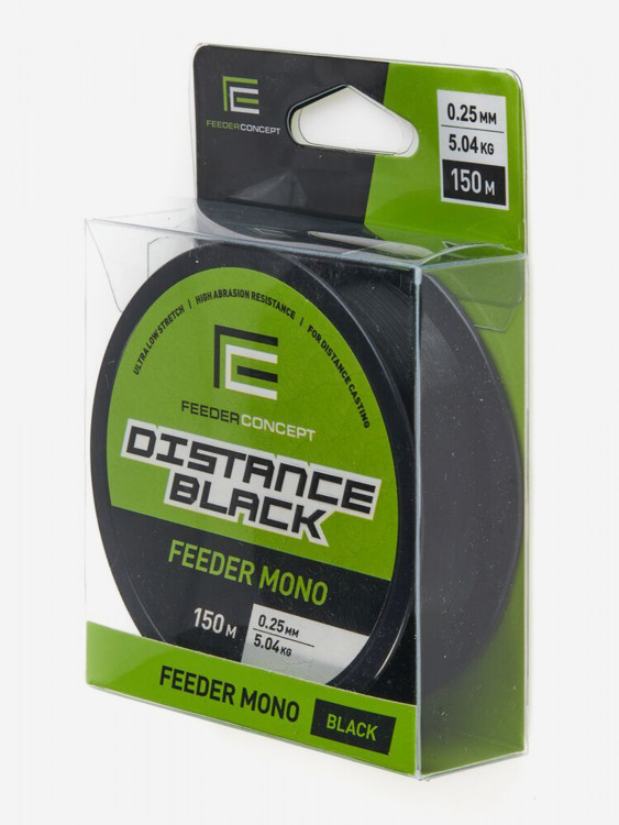 Леска рыболовная Feeder Concept Distance Black монофильная длина 150 м, диаметр 0,25 мм