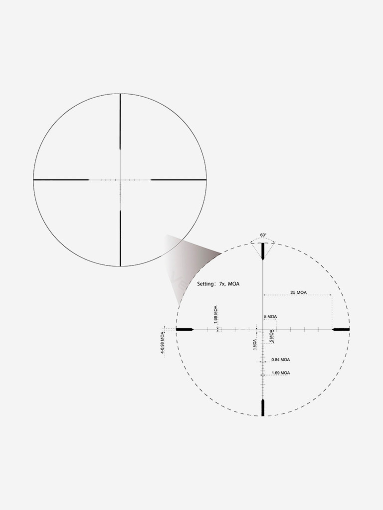 Прицел оптический Vector Optics Matiz 2-7x, без подсветки