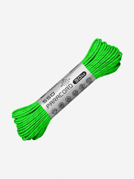 Паракорд 550 CORD nylon 30м RUS световозвращающий (lime)