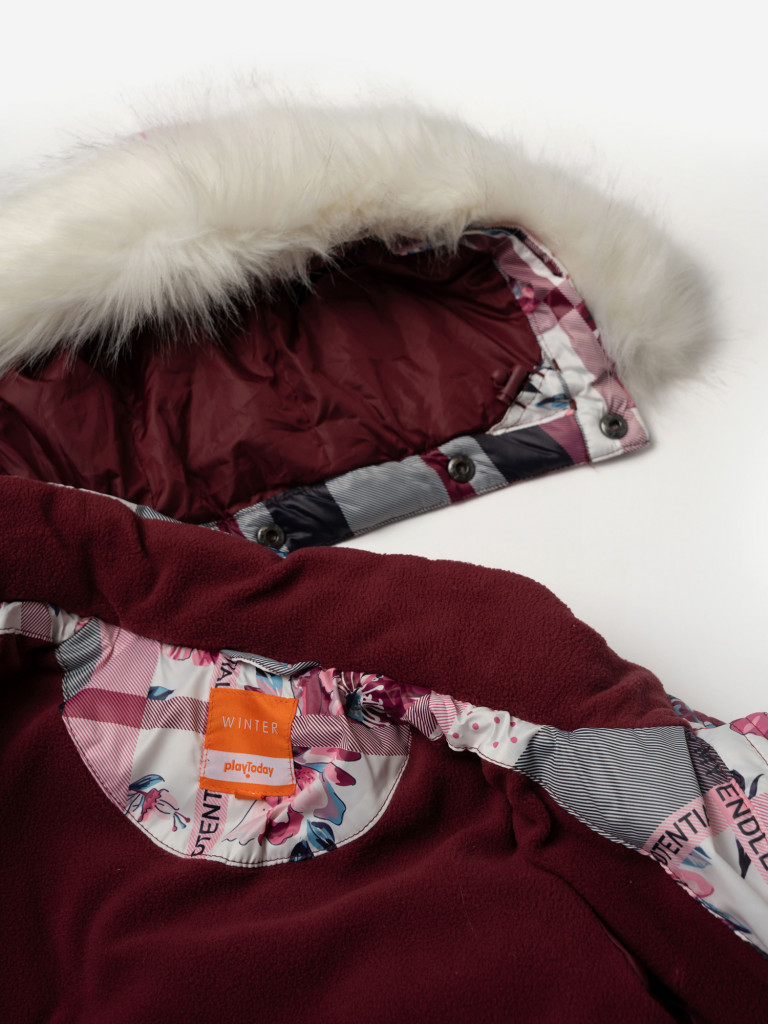 Комплект зимний для девочек: куртка, полукомбинезон PlayToday