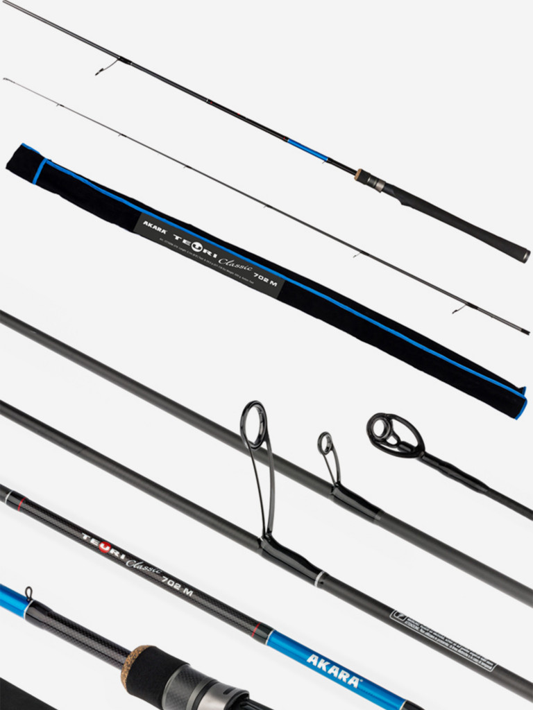 Спиннинг штекерный углеволоконный 2 колена Akara Teuri Classic M702 TX-30 (8-24,5) 2,1 м