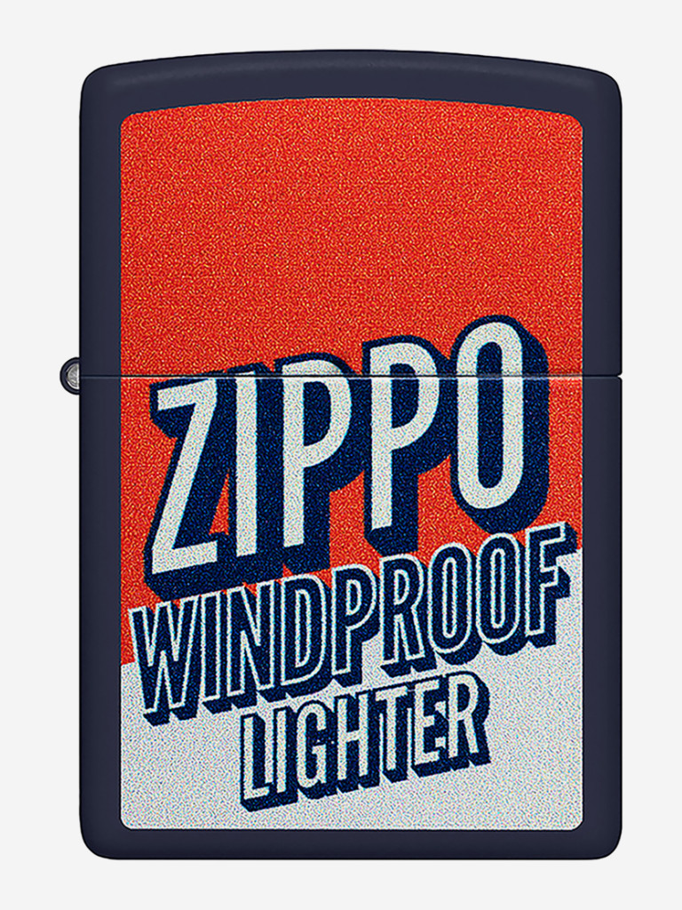 Зажигалка бензиновая ветроустойчивая Zippo Color Block Design Navy Matte