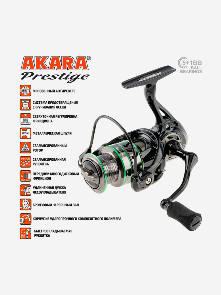 Катушка безынерционная Akara Prestige 3000 5+1bb