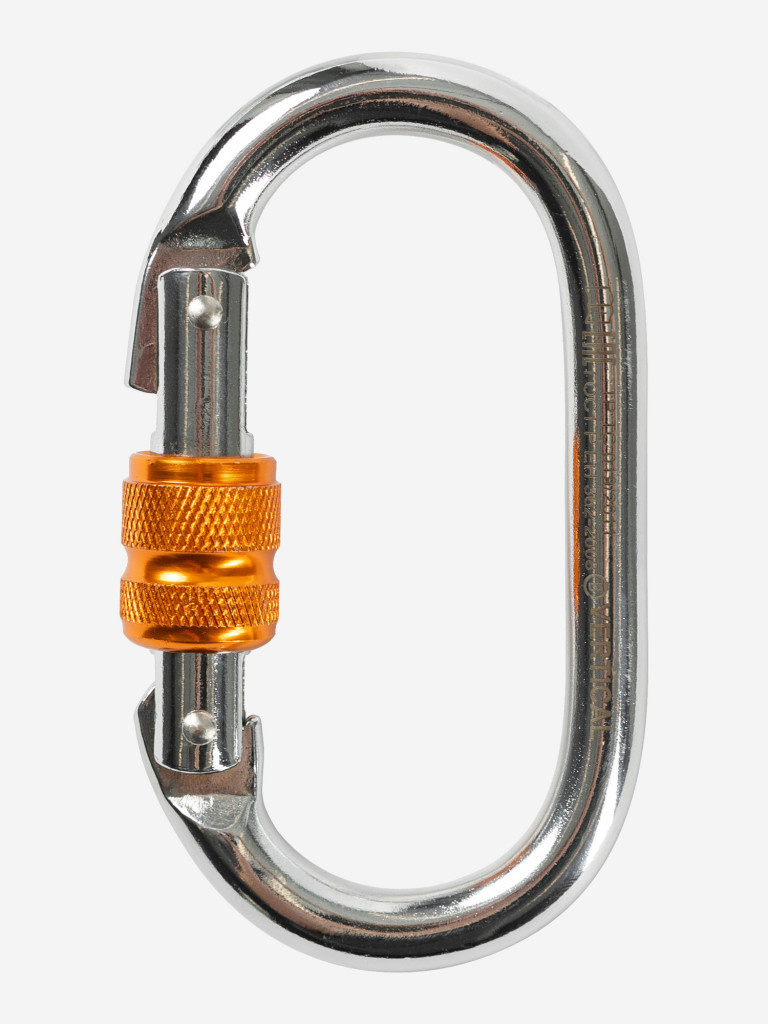 Карабин овал стальной, комплект 2 штуки. Вертикаль