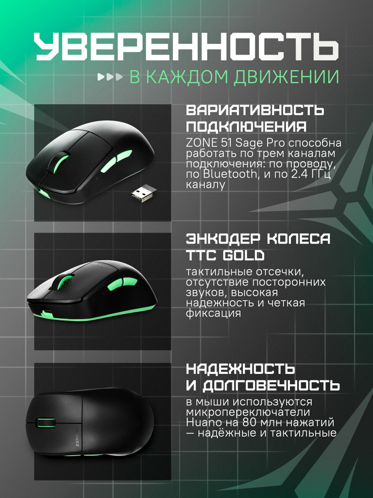 Игровая мышь ZONE 51 SAGE PRO