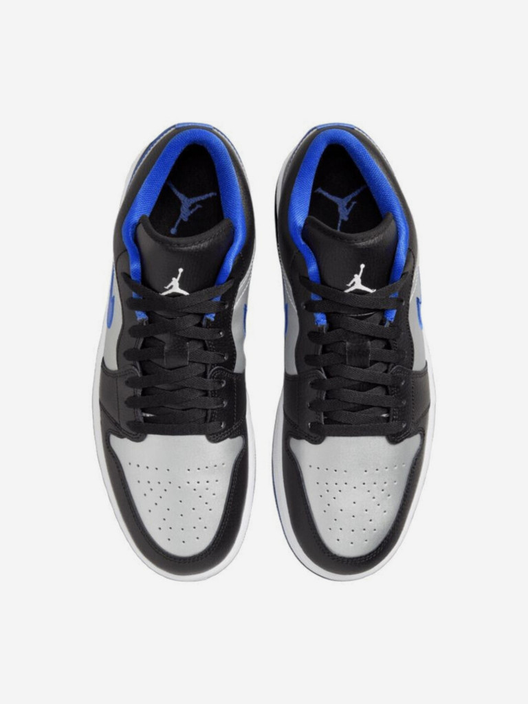 Кеды Jordan 1 Low Black Game Royal Metallic Platinum