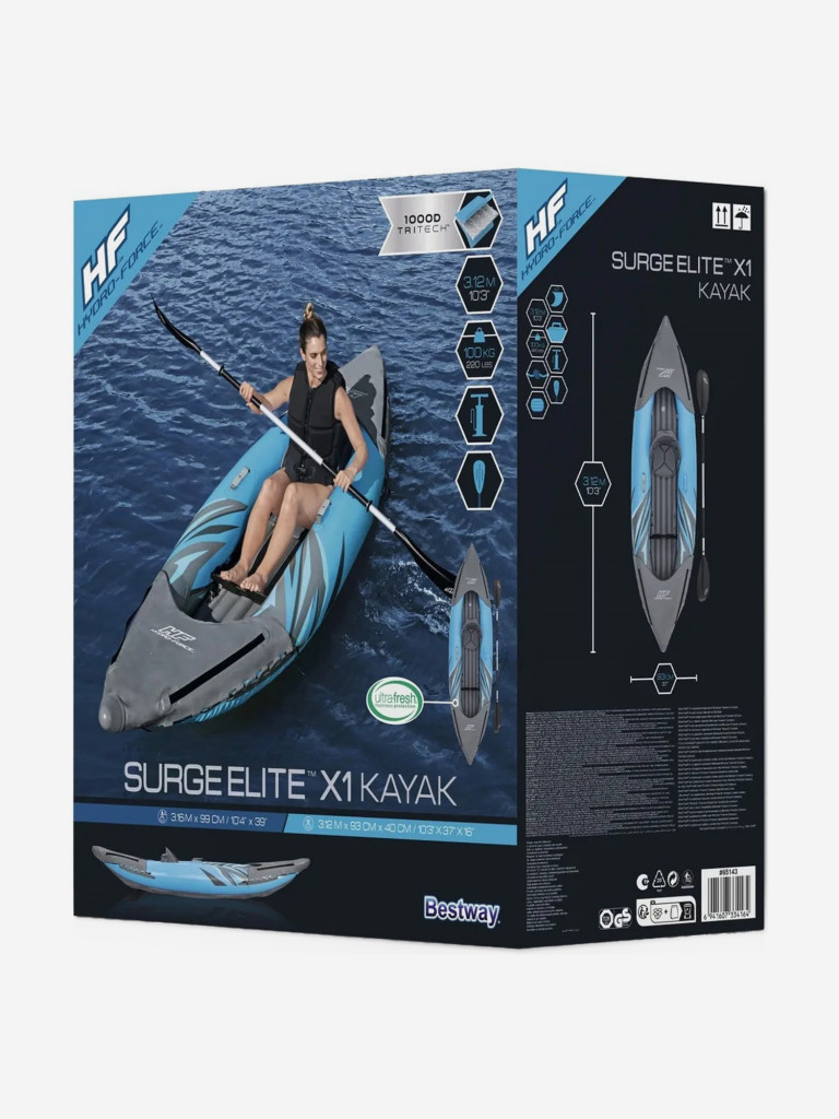 Байдарка Bestway 65143 Surge Elite X1 (305х91х40см)